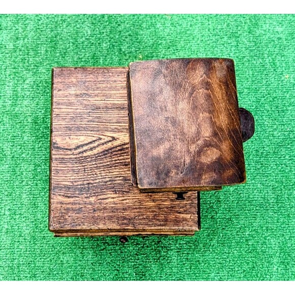 Antique Japanese Zelkova Wooden 7-Drawer Tansu Haribaku Sew/Trinket Storage Box - Picture 11 of 14